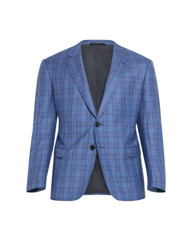 Men's Plaid Wool Sport Coat