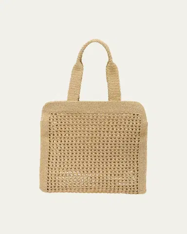 Miu Miu Crochet Logo Tote Bag | Thumbnail 3 Miu Miu Crochet Logo Tote Bag | Thumbnail 3