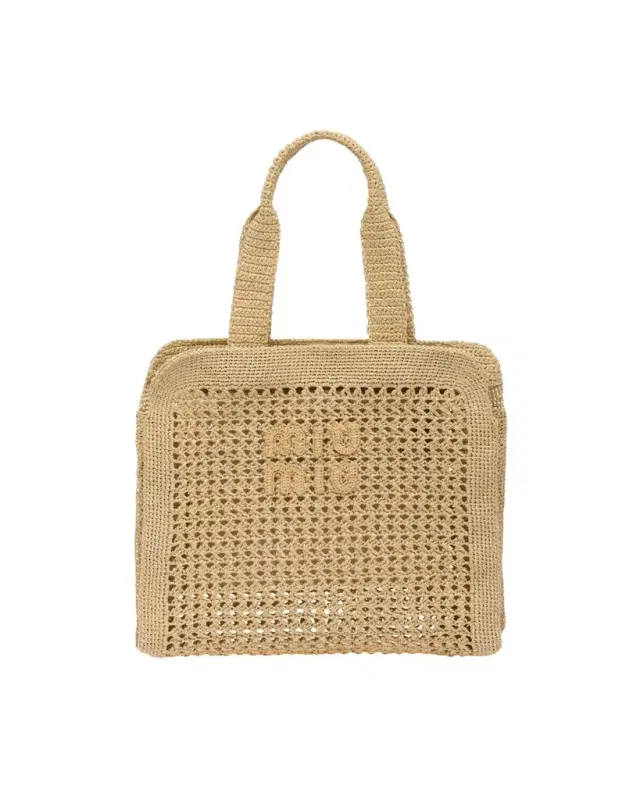 Crochet Logo Tote Bag