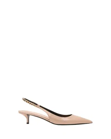 Gucci Signoria Patent Logo Chain Kitten Pumps | Thumbnail 1