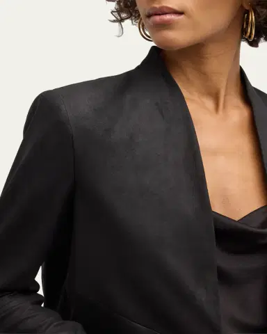 Alice + Olivia New Harvey Suede Open-Front Jacket | Thumbnail 5