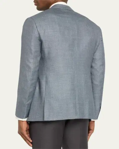 Giorgio Armani Men's Textured Wool-Blend Dinner Jacket | Thumbnail 3 Giorgio Armani Men's Textured Wool-Blend Dinner Jacket | Thumbnail 3