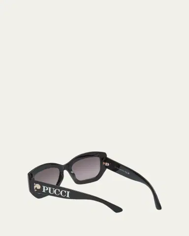 Pucci Oversized Logo Acetate & Metal Sunglasses | Thumbnail 3