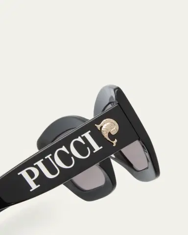 Pucci Oversized Logo Acetate & Metal Sunglasses | Thumbnail 4