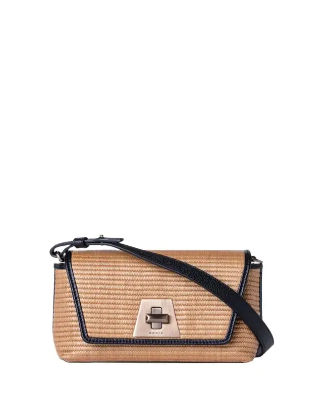 Akris Anouk Little Day Raffia Shoulder Bag