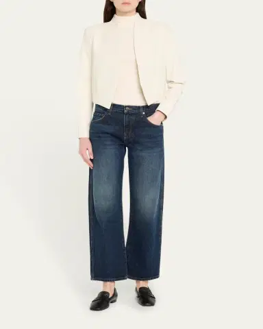 Alice + Olivia Harvey Draped Open-Front Leather Jacket | Thumbnail 2 Alice + Olivia Harvey Draped Open-Front Leather Jacket | Thumbnail 2