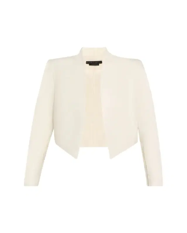 ALICE + OLIVIA Harvey Draped Open-Front Leather Jacket
