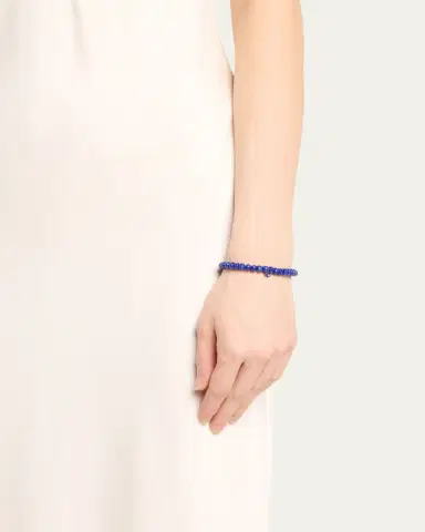 Sydney Evan 14K Yellow Gold Tiny Carved Lapis Evil Eye Charm on Lapis Rondelle Bracelet | Thumbnail 2 Sydney Evan 14K Yellow Gold Tiny Carved Lapis Evil Eye Charm on Lapis Rondelle Bracelet | Thumbnail 2