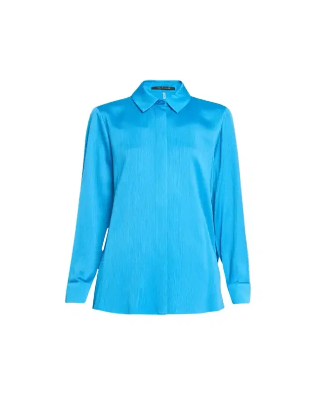 Bella Crinkled Button-Down Blouse