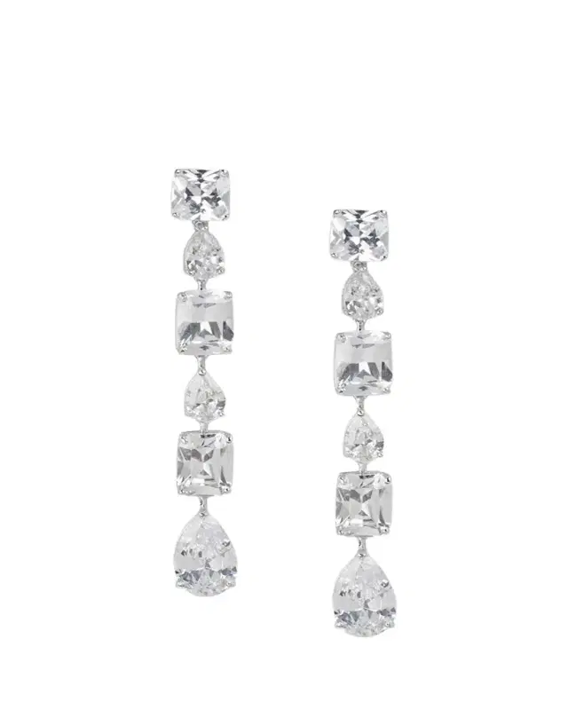 Golconda by Kenneth Jay Lane Multi-Shape Cubic Zirconia Drop Earrings