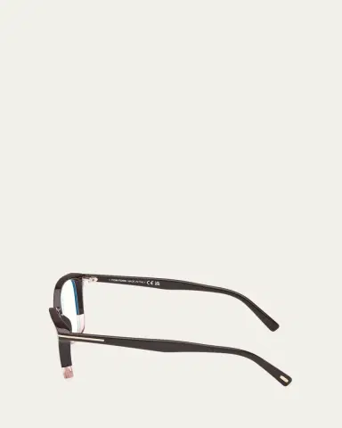 TOM FORD Blue Blocking Two-Tone Acetate Cat-Eye Glasses | Thumbnail 3