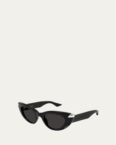 Alexander McQueen Sleek Acetate Cat-Eye Sunglasses | Thumbnail 2 Alexander McQueen Sleek Acetate Cat-Eye Sunglasses | Thumbnail 2