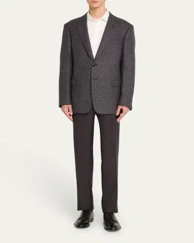 Giorgio Armani Men's Wool-Cashmere Plaid Sport Coat | Thumbnail 2