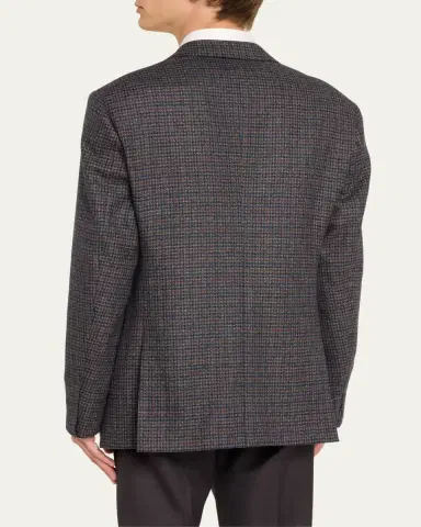 Giorgio Armani Men's Wool-Cashmere Plaid Sport Coat | Thumbnail 3