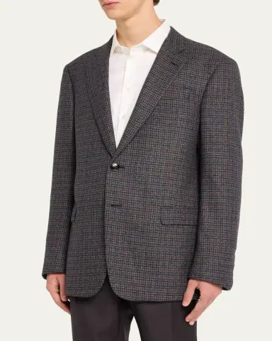 Giorgio Armani Men's Wool-Cashmere Plaid Sport Coat | Thumbnail 4