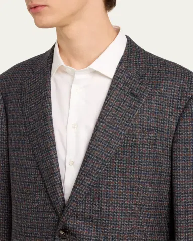 Giorgio Armani Men's Wool-Cashmere Plaid Sport Coat | Thumbnail 5