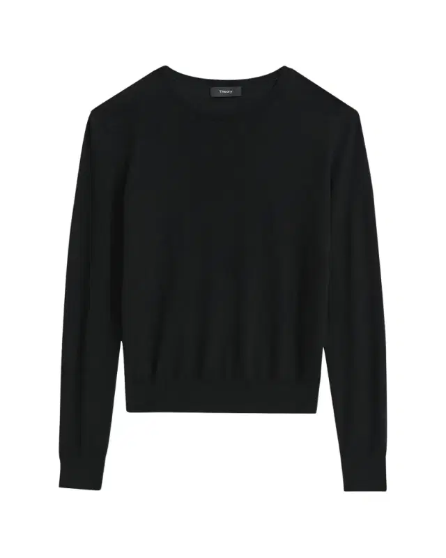Theory Regal Merino Wool Knit Crewneck Top