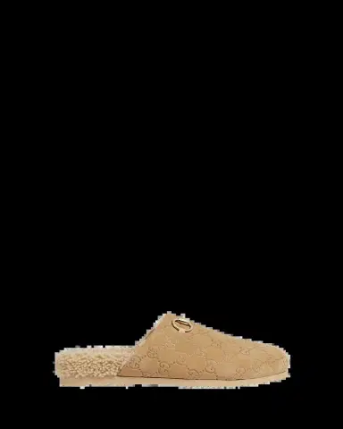 Gucci Horsebit GG Suede Shearling Mules | Thumbnail 2 Gucci Horsebit GG Suede Shearling Mules | Thumbnail 2