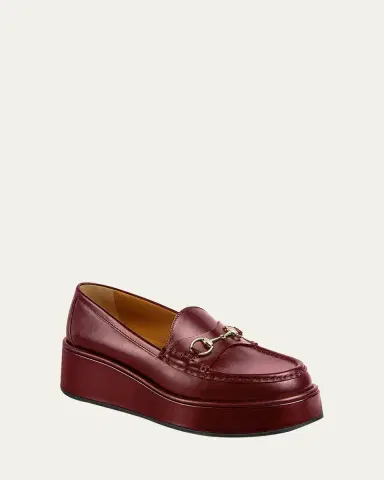 Gucci Idle Leather Bit Platform Loafers | Thumbnail 2