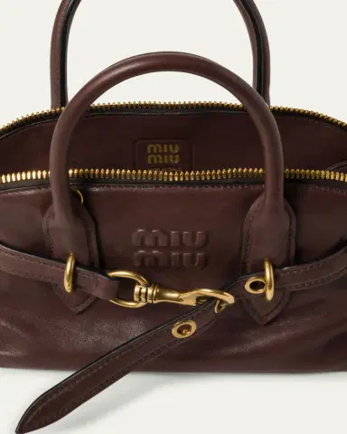 Miu Miu Aventure Medium Nappa Leather Top-Handle Bag | Thumbnail 3 Miu Miu Aventure Medium Nappa Leather Top-Handle Bag | Thumbnail 3