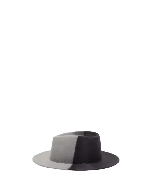 Blaine Color Block Wool Fedora Hat