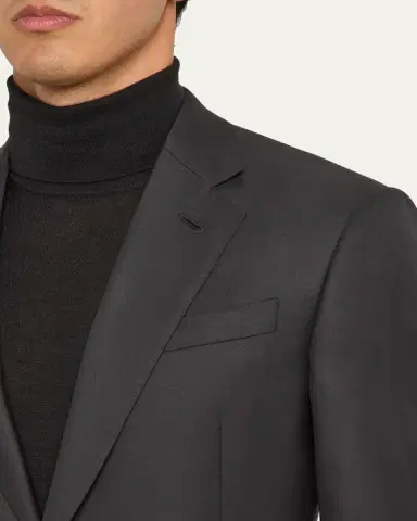 Giorgio Armani Men's Basic Wool Two-Piece Suit | Thumbnail 5 Giorgio Armani Men's Basic Wool Two-Piece Suit | Thumbnail 5