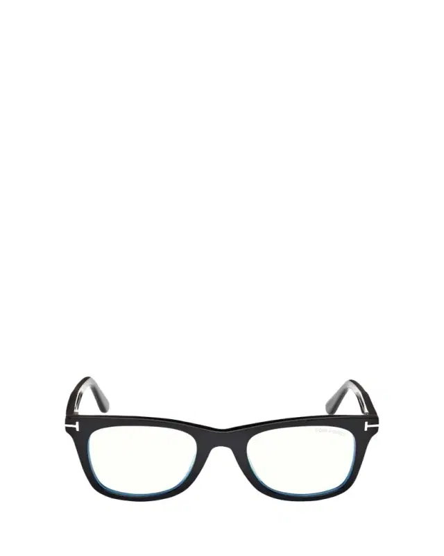 TOM FORD Blue Blocking Acetate Square Glasses With Clip-On Sun Lenses