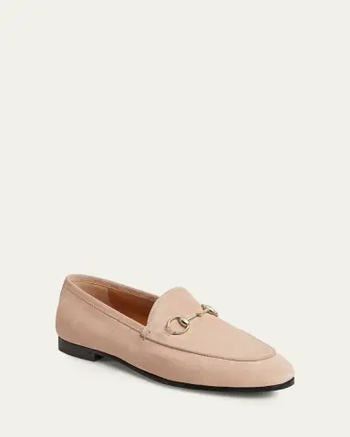 Gucci Jordaan Suede Horsebit Loafers | Thumbnail 2