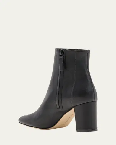 Manolo Blahnik Rosie Leather Zip Booties | Thumbnail 4