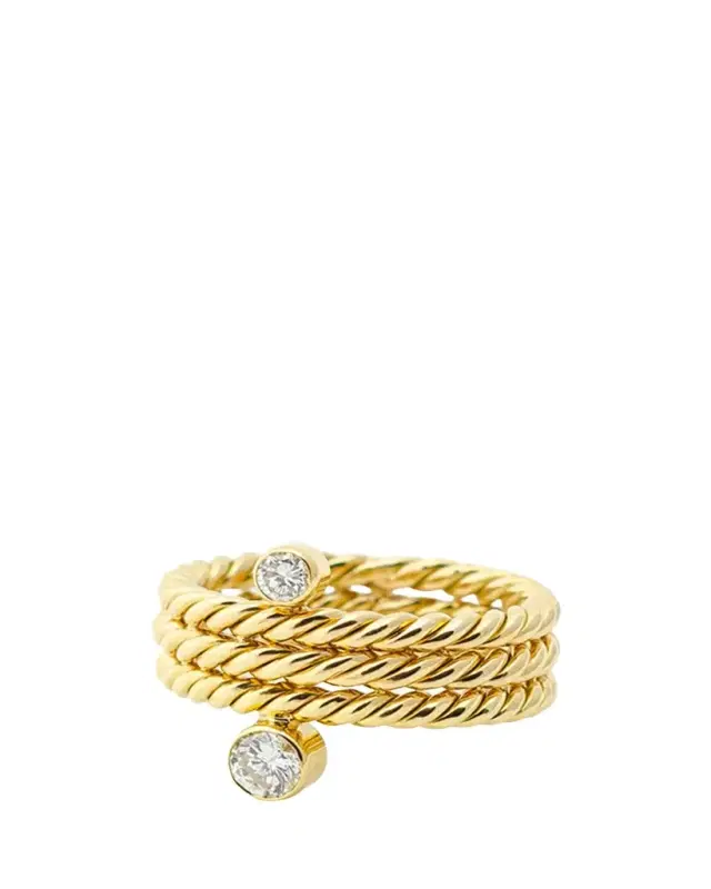 Haute Victoire Hand Twisted 3 Row Diamond Ring, Size