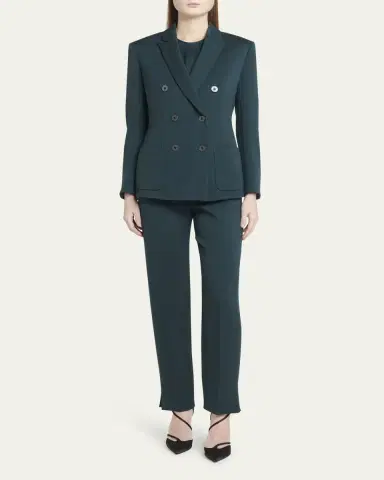 Giorgio Armani Double-Breasted Stretch Wool Blazer Jacket | Thumbnail 2 Giorgio Armani Double-Breasted Stretch Wool Blazer Jacket | Thumbnail 2