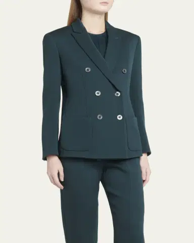 Giorgio Armani Double-Breasted Stretch Wool Blazer Jacket | Thumbnail 4 Giorgio Armani Double-Breasted Stretch Wool Blazer Jacket | Thumbnail 4