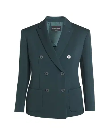 Giorgio Armani Double-Breasted Stretch Wool Blazer Jacket | Thumbnail 1 Giorgio Armani Double-Breasted Stretch Wool Blazer Jacket | Thumbnail 1