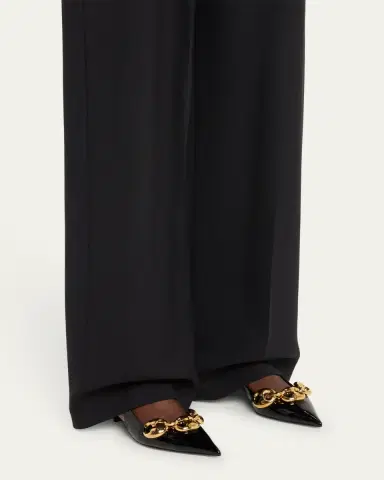 Gucci Marina Patent Chain Slingback Pumps | Thumbnail 2