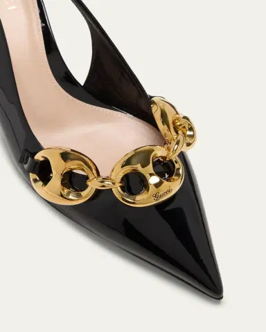 Gucci Marina Patent Chain Slingback Pumps | Thumbnail 5