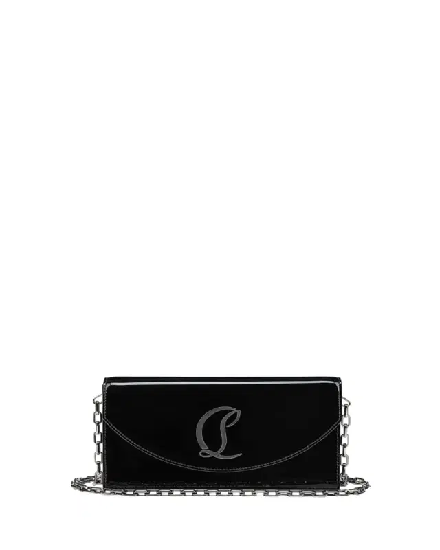 Loubi54 Flap Patent Leather Clutch Bag