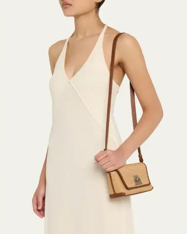 Akris Anouk Little Day Bicolor Raffia Crossbody Bag | Thumbnail 2