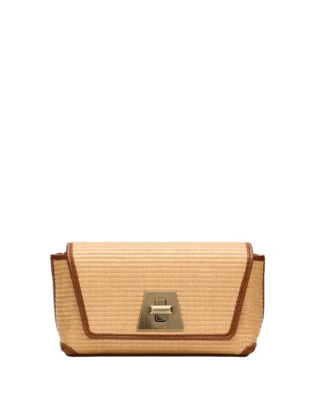 Akris Anouk Little Day Bicolor Raffia Crossbody Bag