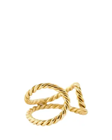 Haute Victoire 18K Yellow Gold Open Shank Twisted Ring | Thumbnail 1