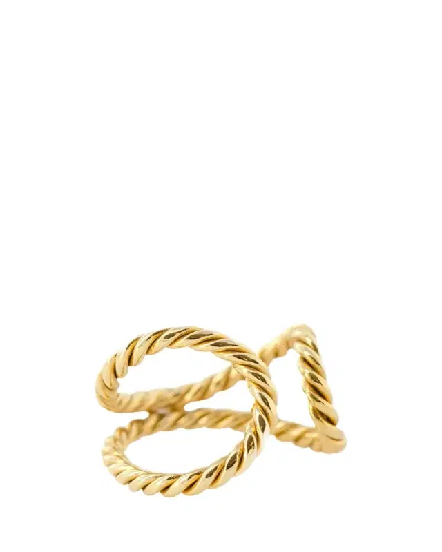 Haute Victoire 18K Yellow Gold Open Shank Twisted Ring