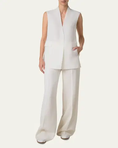 Akris Artina Long Silk Organza Vest | Thumbnail 2
