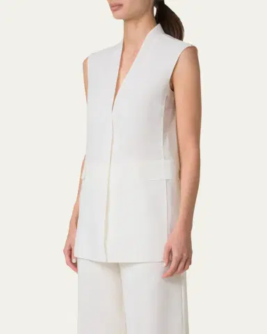 Akris Artina Long Silk Organza Vest | Thumbnail 4