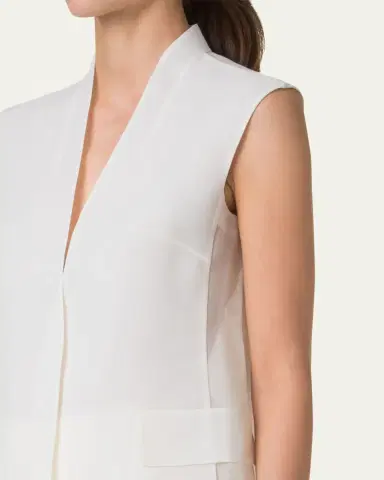 Akris Artina Long Silk Organza Vest | Thumbnail 5