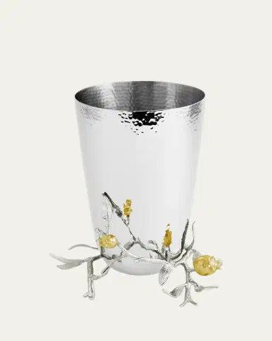 Michael Aram Pomegranate Silver & Gold Vase with 24K Goldplate | Thumbnail 3