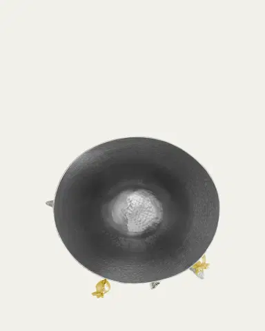 Michael Aram Pomegranate Silver & Gold Vase with 24K Goldplate | Thumbnail 4