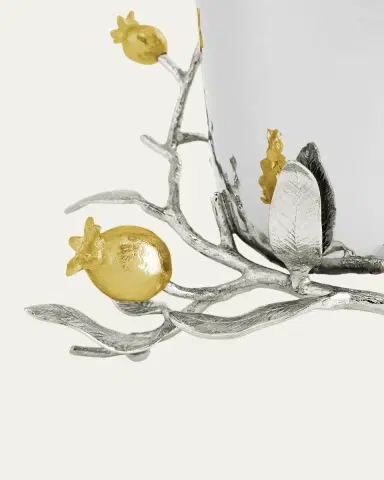 Michael Aram Pomegranate Silver & Gold Vase with 24K Goldplate | Thumbnail 5