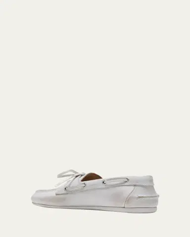 Miu Miu Leather Lace-Up Moccasins | Thumbnail 4