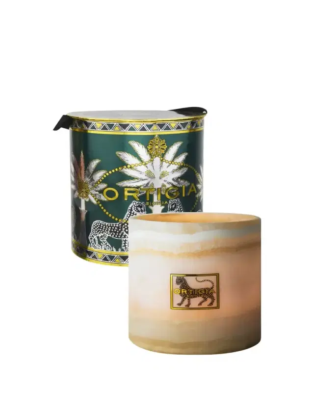 ORTIGIA Ambra Nera Alabaster Candle, 35 oz.