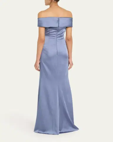 Rickie Freeman for Teri Jon Ruched Off-Shoulder Stretch Gown | Thumbnail 3 Rickie Freeman for Teri Jon Ruched Off-Shoulder Stretch Gown | Thumbnail 3