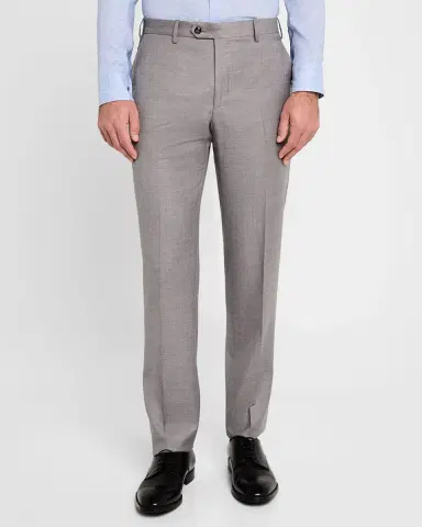 Giorgio Armani Men's Wool Flat-Front Trousers | Thumbnail 3 Giorgio Armani Men's Wool Flat-Front Trousers | Thumbnail 3
